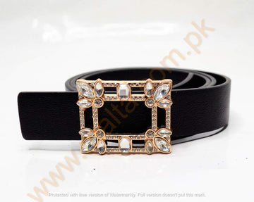 Malta Leather Rhinestone Belt